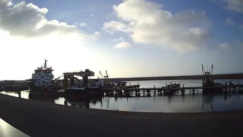 Laatste beeld van Vissershaven Harlingen