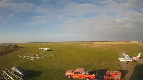 Laatste beeld van Ameland vliegveld overzicht