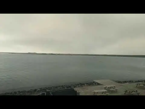 Laatste beeld van Brouwersdam Grevelingenmeer