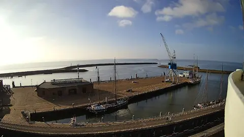 Laatste beeld van Willemshaven Harlingen