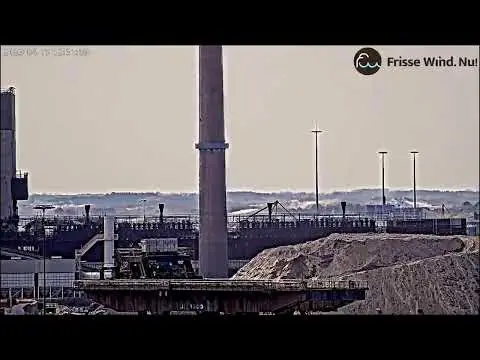 Laatste beeld van Tata Steel - Hoogoven 7 - vanuit Wijk aan Zee