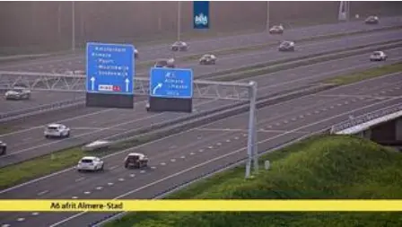 Laatste beeld van A6 Almere-Stad