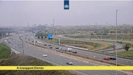 Laatste beeld van A1 knooppunt Diemen