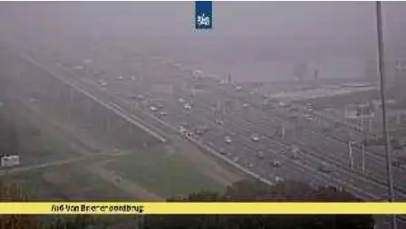 Laatste beeld van A16 de Van Brienenoordbrug