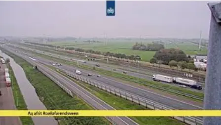 Laatste beeld van A4 Roelofarendsveen